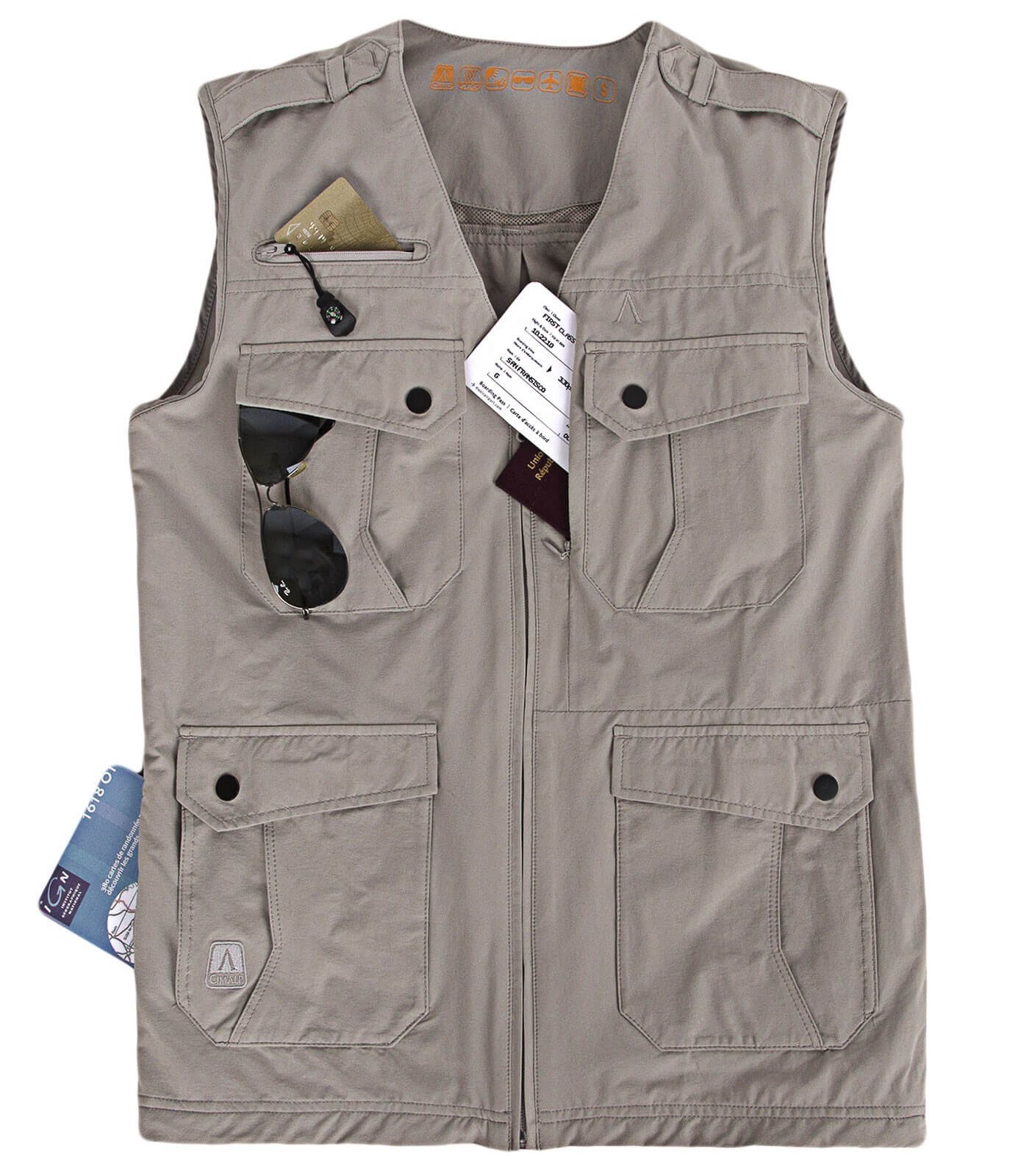Gilet de on sale voyage multipoches homme
